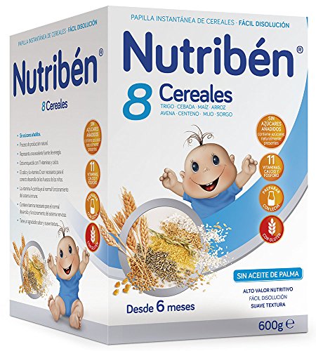 Nutribén Papilla 8 Cereales, Vitaminas y Calcio - 600 gr