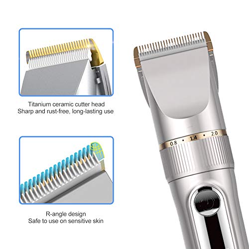 NWOUIIAY Cortapelos para Hombres Eléctrico Impermeable IPX7 Máquina de Cortar Pelo Profesional Cortadora de Pelo con 6 Peines Guía