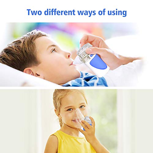 NWOUIIAY Nebulizador Portátil Inhalador Eléctrico Silencioso Cable USB Recargable para Adultos y Niños