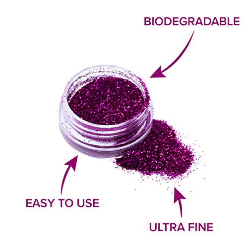 NYK1 12 botes de brillantina coloreada, polvo fino, para decoración de uñas, decoración y diseño de cara, cuerpo y pelo