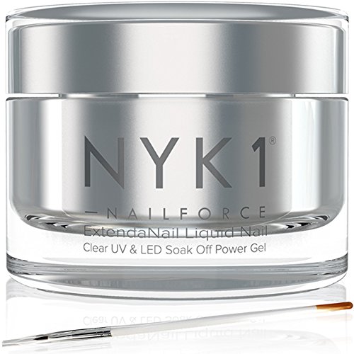 NYK1 NailForce Gel Uñas Constructor - Esmaltes Permanentes Para Uñas UV Y LED/Endurecedor Uñas Para Pintauñas Permanente Y Semipermanentes/Esculpe, Fortalece Las Uñas Para Una Manicura Natural