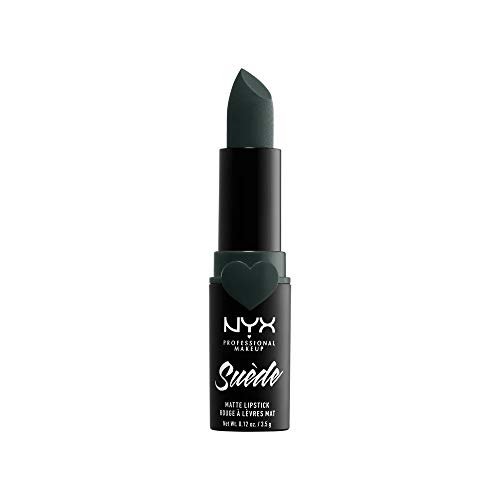 Nyx Professional Makeup Barra De Labios Mate De Larga Duración Y Cobertura Total Suede Matte Lipstick Tono 24 Shake That Money Color Verde Oscuro
