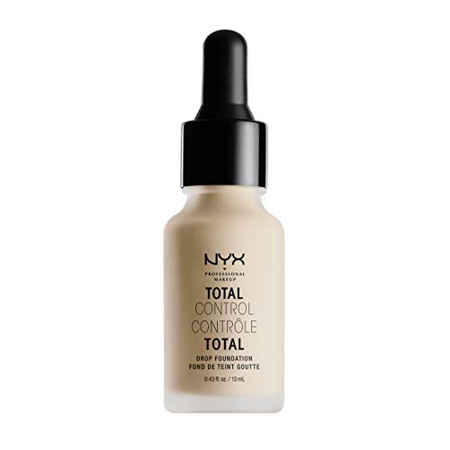 NYX Professional Makeup Base de Maquillaje Total Control Drop Foundation, de Larga duración, Cobertura Modulable y Acabado Mate, Fórmula vegana, Tono: Vanilla