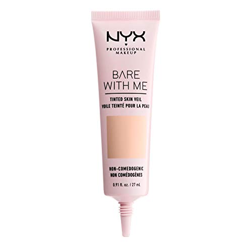 NYX Professional Makeup Base de Maquillaje Velo de Color Bare With Me, BB Cream, Extractos Hidratantes de Aloe y Pepino, Inspirada en el Cuidado de la Piel, Cobertura Ligera, Tono Pale Light