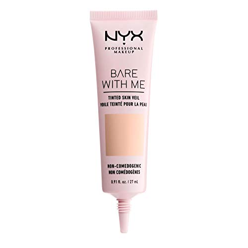 NYX Professional Makeup Base de Maquillaje Velo de Color Bare With Me, BB Cream, Extractos Hidratantes de Aloe y Pepino, Inspirada en el Cuidado de la Piel, Cobertura Ligera, Tono Pale Light