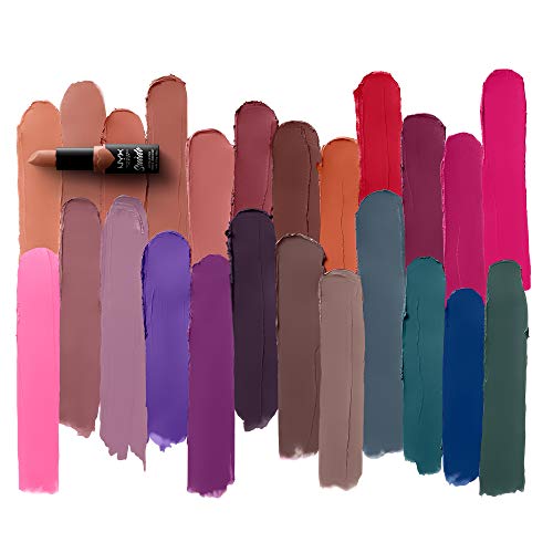 NYX Professional Makeup NYX Professional Makeup Barra de Labios Mate de Larga duración y Cobertura Total Suede Matte Lipstick Tono 10 Girl, Bye Color Morado, Mujer, Talla única