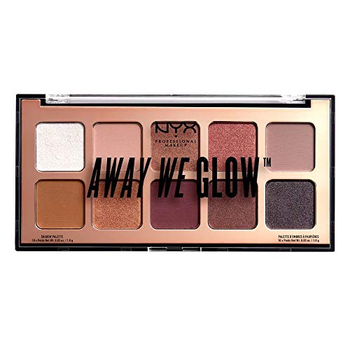 NYX Professional Makeup NYX Professional Makeup Paleta de Sombras de Ojos Away We Shadow Palette Tono xHooked On Glow Color Multicolor 1, Mujer, Multi, Talla única