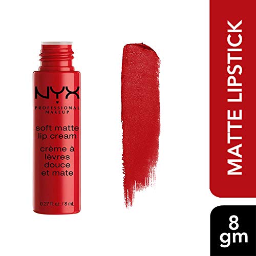 NYX Professional Makeup Pintalabios Soft Matte Lip Cream, Acabado cremoso mate, Color ultrapigmentado, Larga duración, Fórmula vegana, Tono: Amsterdam