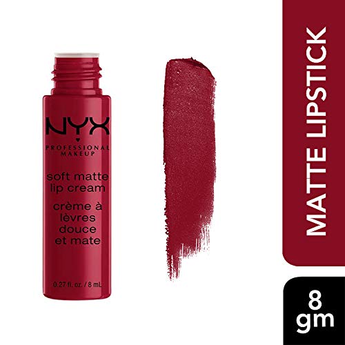 NYX Professional Makeup Pintalabios Soft Matte Lip Cream, Acabado cremoso mate, Color ultrapigmentado, Larga duración, Fórmula vegana, Tono: Monte Carlo