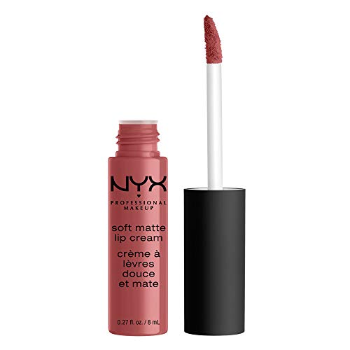 NYX Professional Makeup Pintalabios Soft Matte Lip Cream, Acabado cremoso mate, Color ultrapigmentado, Larga duración, Fórmula vegana, Tono: Shanghai