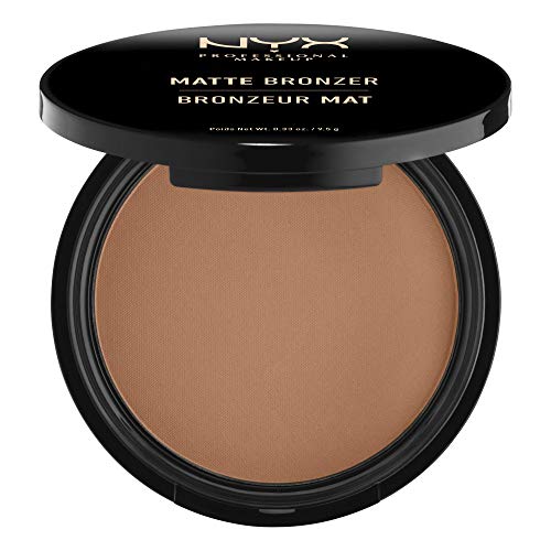 NYX Professional Makeup Polvos bronceadores Matte Bronzer, Polvos compactos, Sin brillos, Fórmula vegana, Tono: Dark Tan