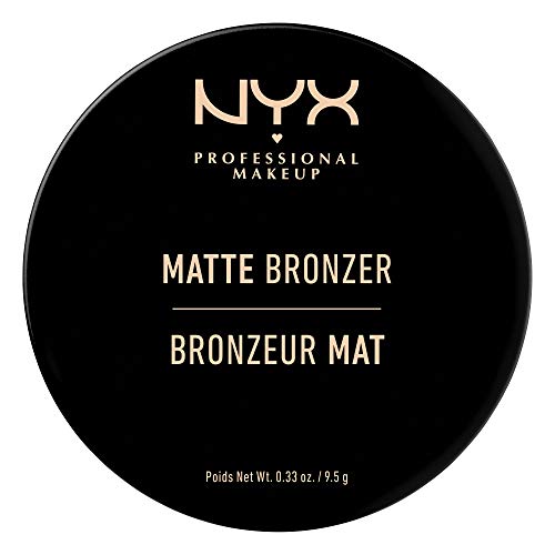 NYX Professional Makeup Polvos bronceadores Matte Bronzer, Polvos compactos, Sin brillos, Fórmula vegana, Tono: Dark Tan
