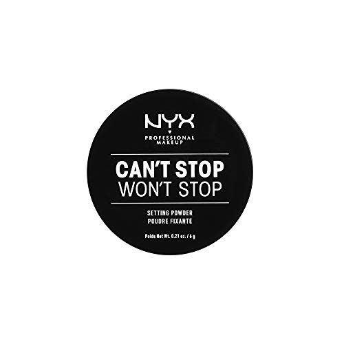 NYX Professional Makeup Polvos fijadores Can't Stop Won't Stop Setting Powder, Polvos sueltos, Acabado mate, Absorben brillos, Fórmula vegana, Tono: Banana