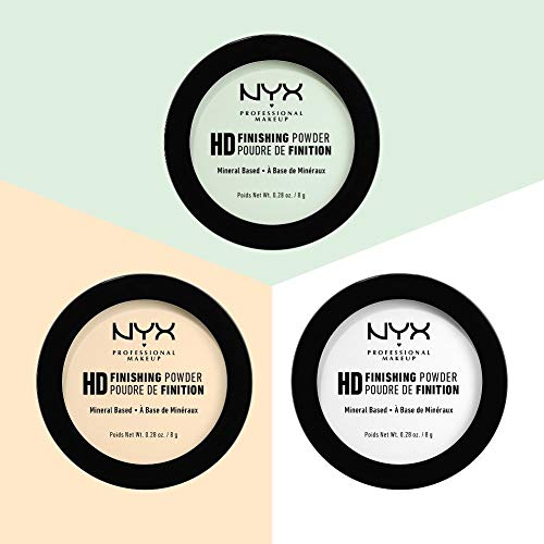 NYX Professional Makeup Polvos fijadores High Definition Finishing Powder, Polvos compactos, Unifica la piel, Acabado mate, Absorbe brillos, Fórmula vegana, Tono: Banana