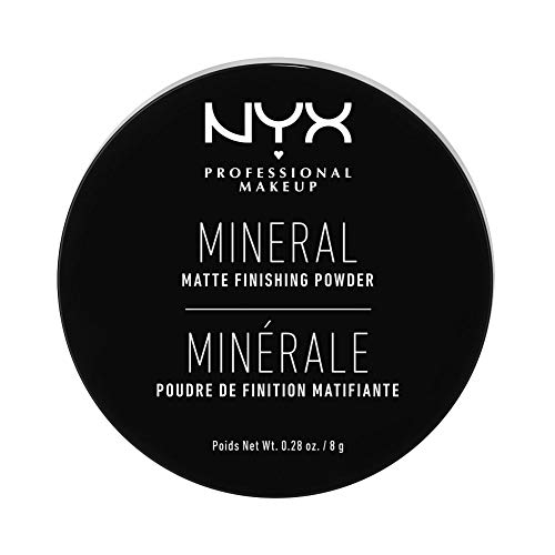 NYX Professional Makeup Polvos Fijadores Sueltos Mineral Finishing Powder, Acabado Mate sin Brillos, Fórmula vegana, Tono: Medium/Dark