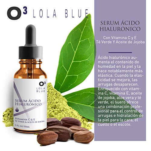 O³ Serum Acido Hialuronico Puro 2×30 ml Lola Pink Con Copa Masaje Cara De Silicona| Serum Facial Acido Hialuronico Puro 100% Altamente Dosificado | Ácido Hialurónico Contra Envejecimiento De Piel