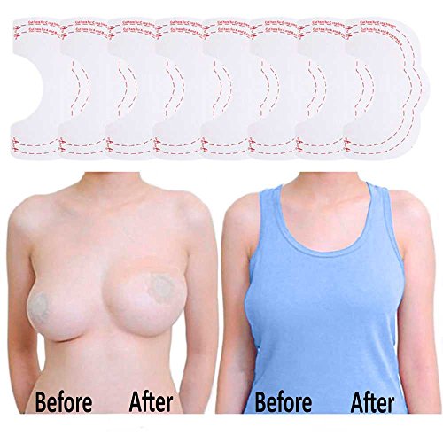 OcioDual 10 Pegatinas Parches Realza Pechos Invisible Bra Pezoneras Sin Sujetador Levanta Realzador de Senos Adhesivos Sube