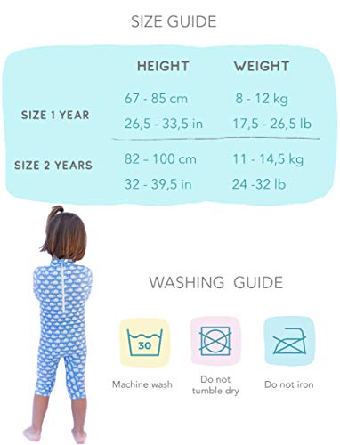 OCOI Traje De Baño para Bebés con Protección Solar UPF50+ Manga Larga – Mono/Bodysuit/Bañador Entero Una Pieza Niños Anti UV