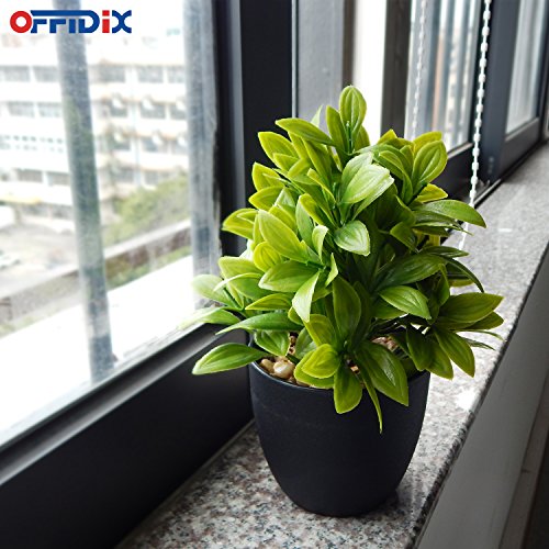 OFFIDIX Planta Artificial de eucalipto de plástico con Maceta, Escritorio de Oficina, hogar y Regalo para Amigos, Planta Falsa con macetas de plástico para decoración del hogar
