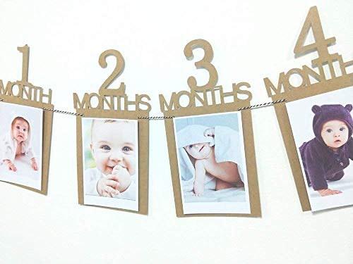 OFNMY 3m Marcos de Fotos de Papel Kraft Album de Estilo de Letra de la Vendimia para Decorativa Adecuado para Colgar y Exhibir Fotos de 6 Pulgadas (15.2×10.2cm)