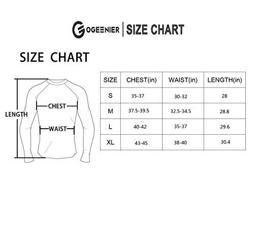 Ogeenier Protección Solar UV para Hombre UPF50 + Camiseta de Manga Larga