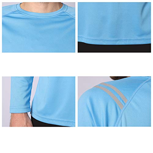 Ogeenier Protección Solar UV para Hombre UPF50 + Camiseta de Manga Larga