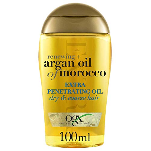 OGX, Aceite Extra penetrante de Argán de Marruecos, Cabellos Dañados y Ásperos, 100 ml