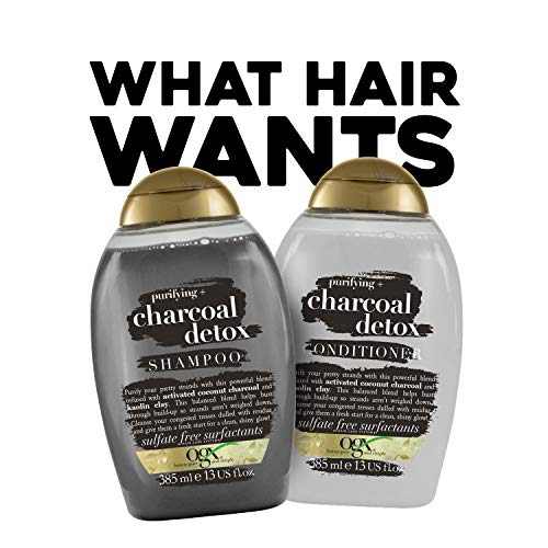 OGX, Acondicionador Carbón Detox, Arcilla Caolinita, 385ml