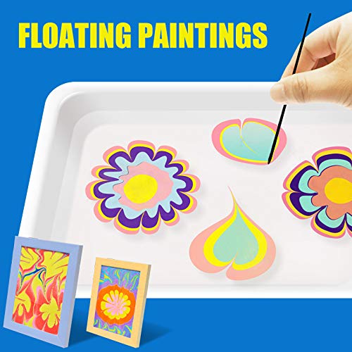 Ohwens Watercolour Paint Set Water Art Paint Set Water Pigment for Paper Marbling Art Tool with A5 Tray - Water Colours Paint Set - Watercolour Paint