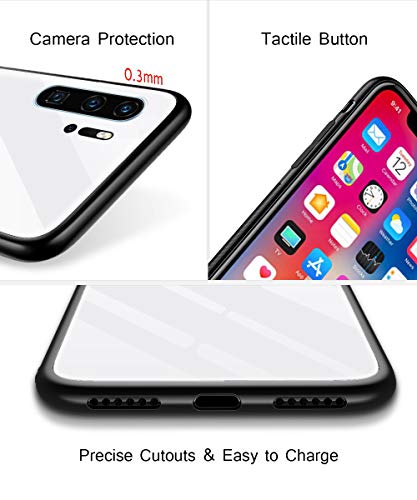 Oihxse Colorido Gradual Cristal Estilo Case Compatible con Huawei P10 Lite/Nova Lite Funda Vidrio Templado Trasera Carcasa Borde de Silicona Suave Protectora Ultra Fino Anti-arañazos