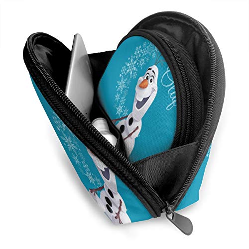 Olaf Snowflakes Shell forma bolsas portátiles bolsa de embrague monedero bolso cosmético unisex viaje almacenamiento bolsa multifunción niño monedero llavero bolso 2 piezas