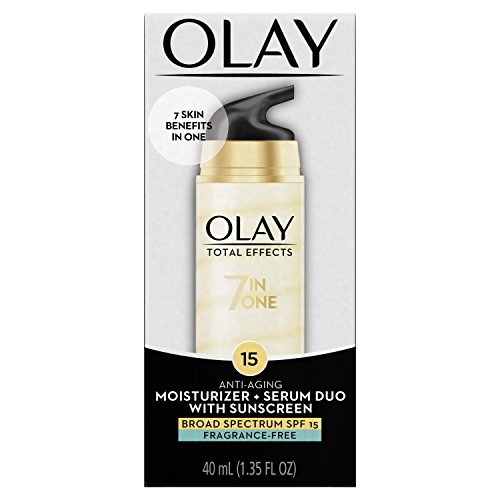 Olay Total Effects 7 In One Moisturizer + Serum Duo With Sunscreen Broad Spectrum SPF 15 Fragrance-Free 1.35 Fl Oz by Olay