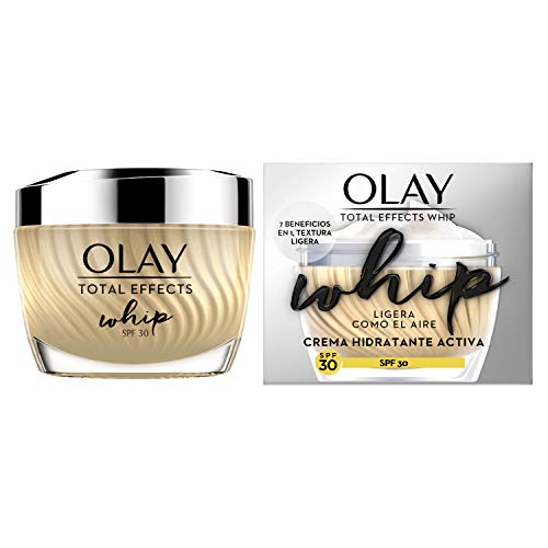 Olay Total Effects Whip Light as Air Hidratante SPF30, Crema vitamina C y E para una piel de aspecto saludable, 50 ml