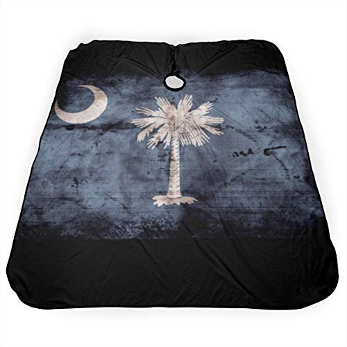 Old South Carolina - Capa profesional de peluquería, delantal de corte de pelo de poliéster para peluquería, peluqueros y barberos para hombres y mujeres, 55 x 66 pulgadas