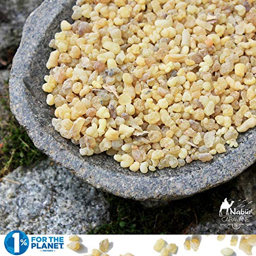 Oliban Incienso de Etiopía 200 GR ⭐ Granos Premio Grado A 2019⭐ NABÜR ⭐ Escogido a mano ⭐ Alto contenido de A.Esencial ❤️ Bienestar, salud del hierro, serenidad ❤️ Economico