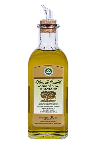 Olivo de Cambil - Aceite de Oliva Virgen Extra (AOVE) - Variedad Picual, con D.O Sierra Mágina, Pack de 2 Botellas de 500 ml con Dosificador