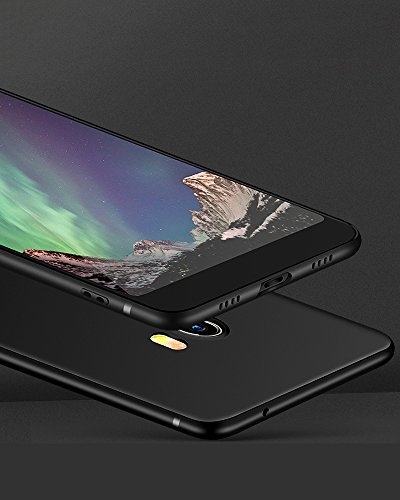 Olliwon Funda Compatible con Xiaomi Mi Mix 2, Delgado Funda Case Cover, Slim Suave Sedoso Scrub Shell Plena Protección Trasera Piel Siento Funda para Xiaomi Mi Mix 2 - Negro