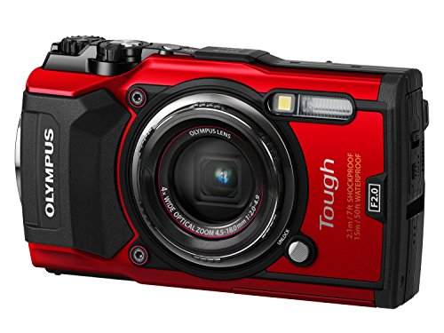 Olympus TG-5 - Cámara Digital (ultraresistente, Sumergible, vídeos en 4K, 4 Modos de Macro, WiFi Integrado), Rojo