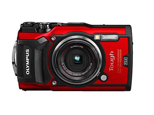 Olympus TG-5 - Cámara Digital (ultraresistente, Sumergible, vídeos en 4K, 4 Modos de Macro, WiFi Integrado), Rojo