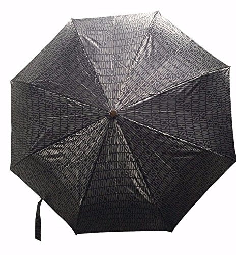 OMBRELLO MOSCHINO COMPATTO/RETRAIBILE SILVER MULTILOGO AS17MO10