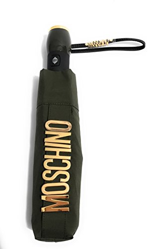 OMBRELLO MOSCHINO MINI COMPATTO/ RETRAIBILE METAL LETTERING COLORE NERO O18MO01