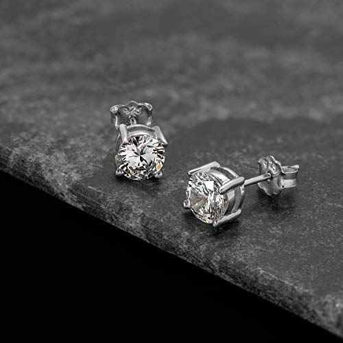 Omi Eire - Juego de joyas de diamantes - Collar y pendientes con colgante de plata de ley 925 y circonitas con caja de regalo de lujo - Joyería para mujeres