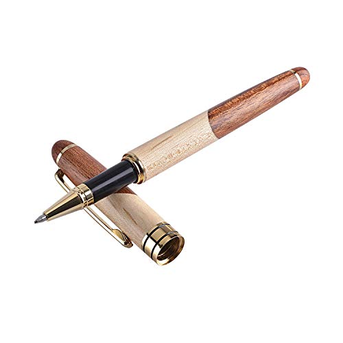 OMZGXGOD -bolígrafo,Bolígrafo de madera hecho a mano natural, pluma de regalo de lujo, personalizada, elegante y exquisito juego de pluma de regalo