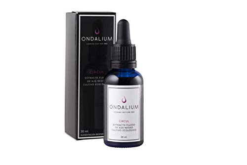 Ondalium Circul | Extracto fluido Circulatorio de Ajo Negro Ecológico español (1 mes) - Producto natural para el Sistema Cardio-circulatorio y como vigorizante sexual natural - 30 ml.