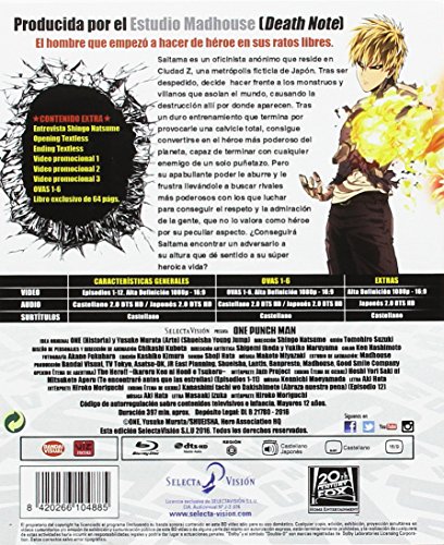 One Punch Man Temporada 1 Ep. 1 A 12. Blu-Ray Edición Coleccionistas [Blu-ray]