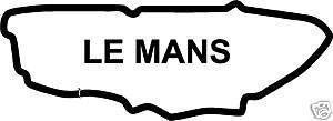 Online Design Le Mans Track Pegatina Pegatina para Coche Carreras Circuito - Crema