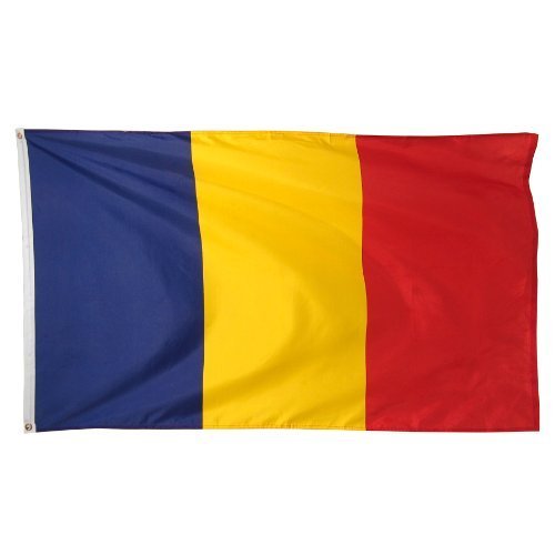 Online Stores Romania Printed Polyester Flag, 3 by 5-Feet by Online Stores Inc.