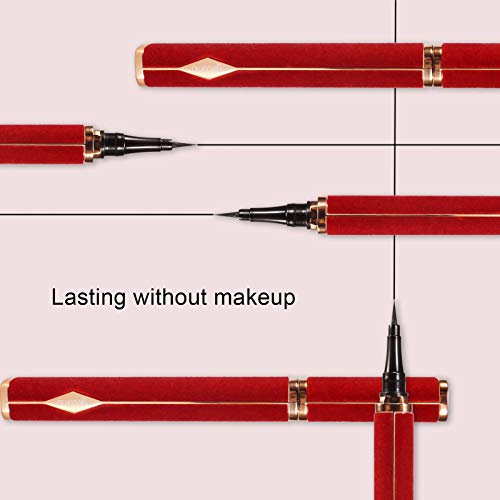 ONLYOILY Delineador de ojos a prueba de agua, delineador líquido negro, resistente al agua, antiincrustante, delineador líquido de larga duración