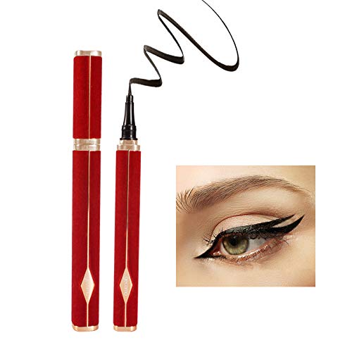 ONLYOILY Delineador de ojos a prueba de agua, delineador líquido negro, resistente al agua, antiincrustante, delineador líquido de larga duración