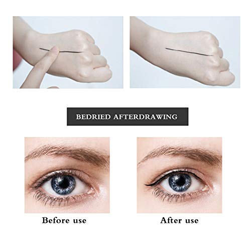 ONLYOILY Delineador de ojos a prueba de agua, delineador líquido negro, resistente al agua, antiincrustante, delineador líquido de larga duración